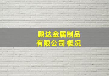 鹏达金属制品有限公司 概况